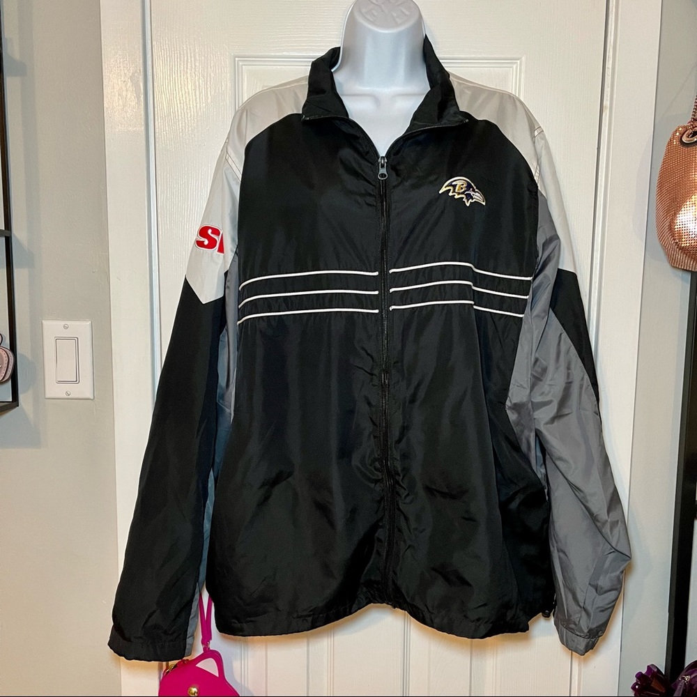 Reebok Baltimore Ravens Full Zip Windbreaker L